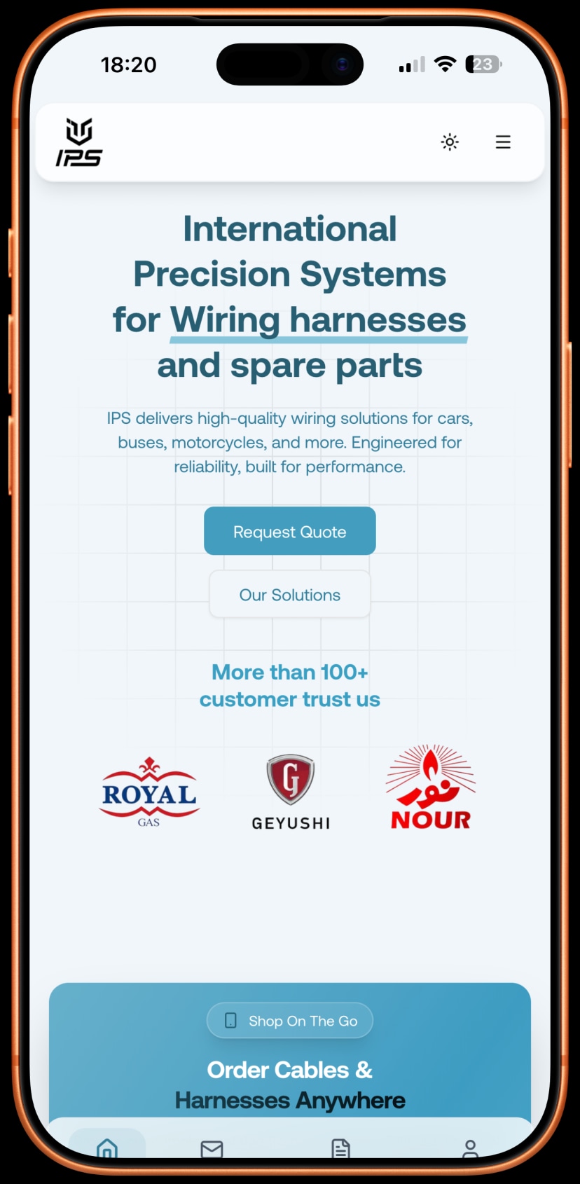 IPS Cable Store on iPhone